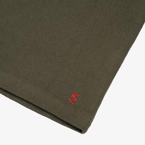 11oz Cotton Knit Crew Neck T-Shirt - Olive IHT-1600-OLV