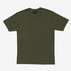 11oz Cotton Knit Crew Neck T-Shirt - Olive IHT-1600-OLV