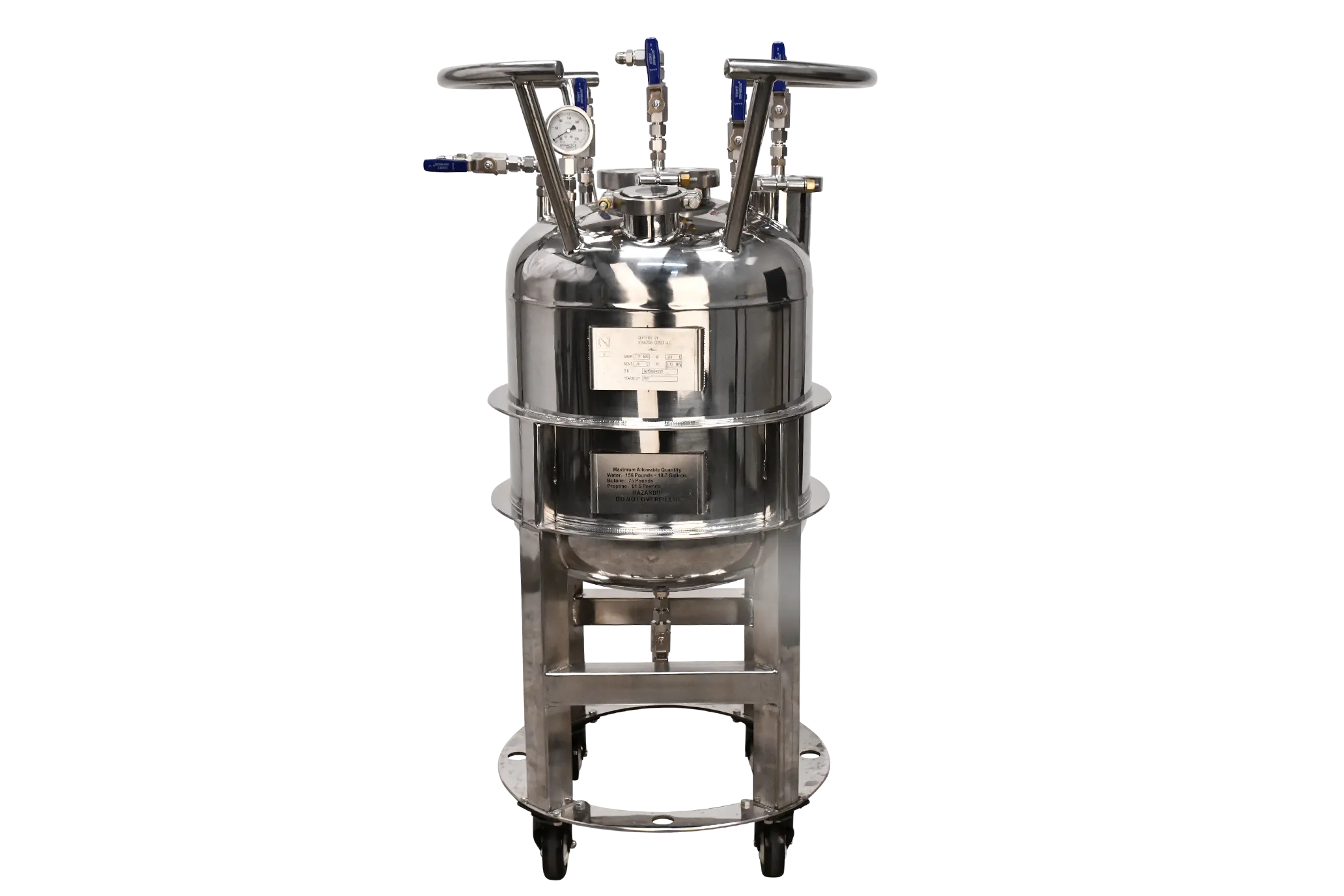 156lb ASME Non-Jacketed Solvent Tank | V1 | Assembled