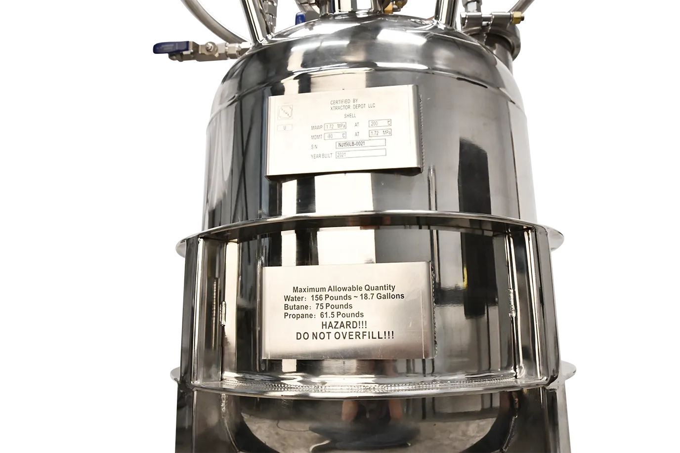 156lb ASME Non-Jacketed Solvent Tank | V1 | Assembled