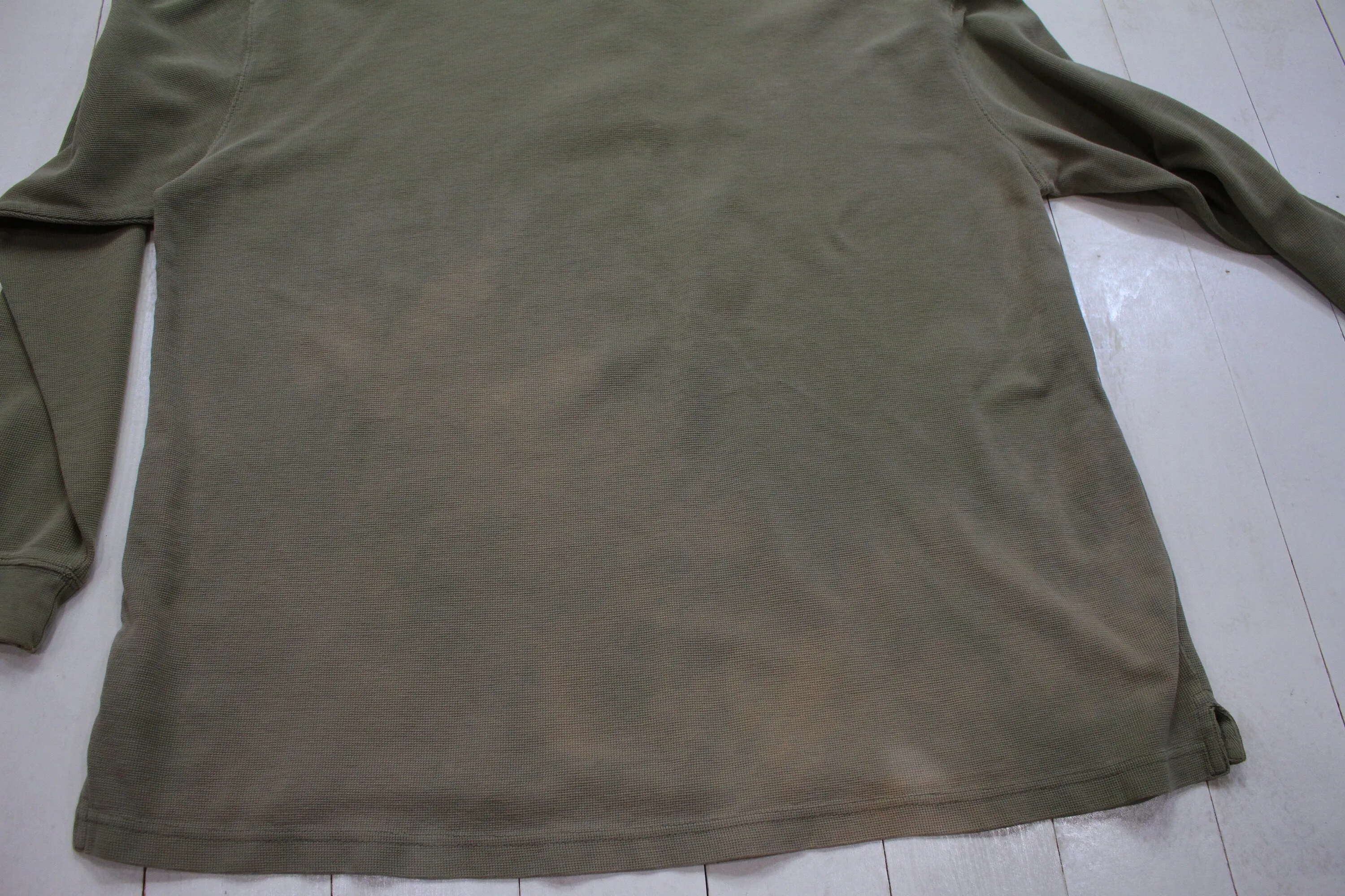 2000s Carhartt Henley Collar Thermal Long Sleeve T-Shirt Size XXL