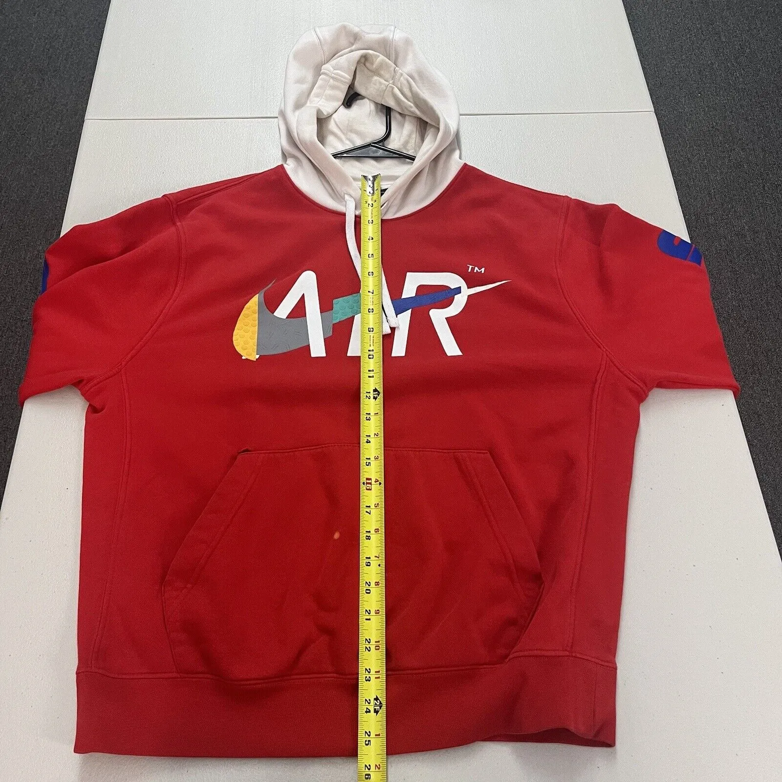 2019 Nike Air Hoodie Retro Themed 3 Color Swoosh Sz M Color: Red/White/Blue