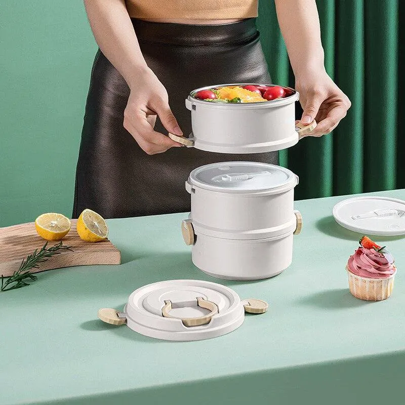 2/3 Layer Morandi Thermal Food Storage Lunch Box