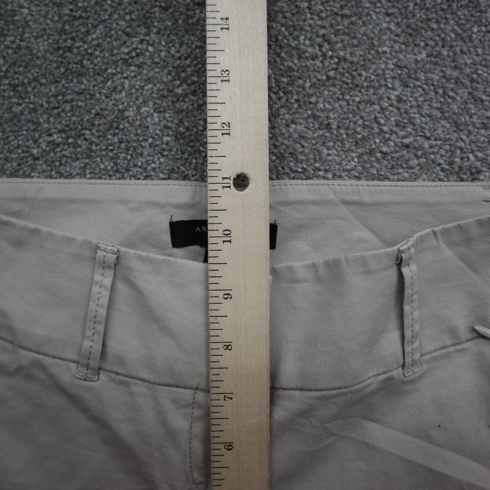 ANN Taylor Womens Tapered Leg Dress Pant Low Rise Stretch Beige Size 0 Petite
