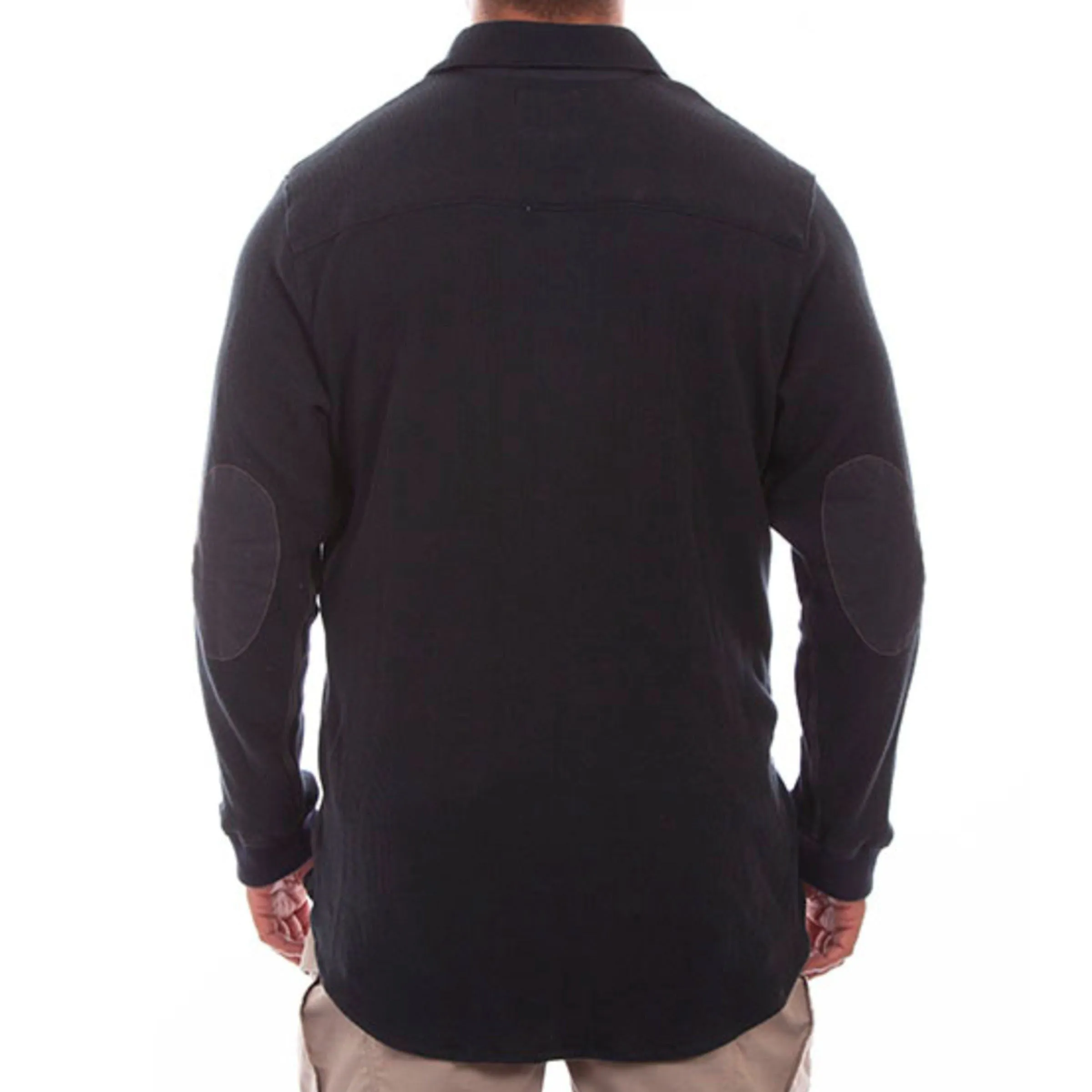 Black Thermal Button-Down Shirt - Scully - SHSY3