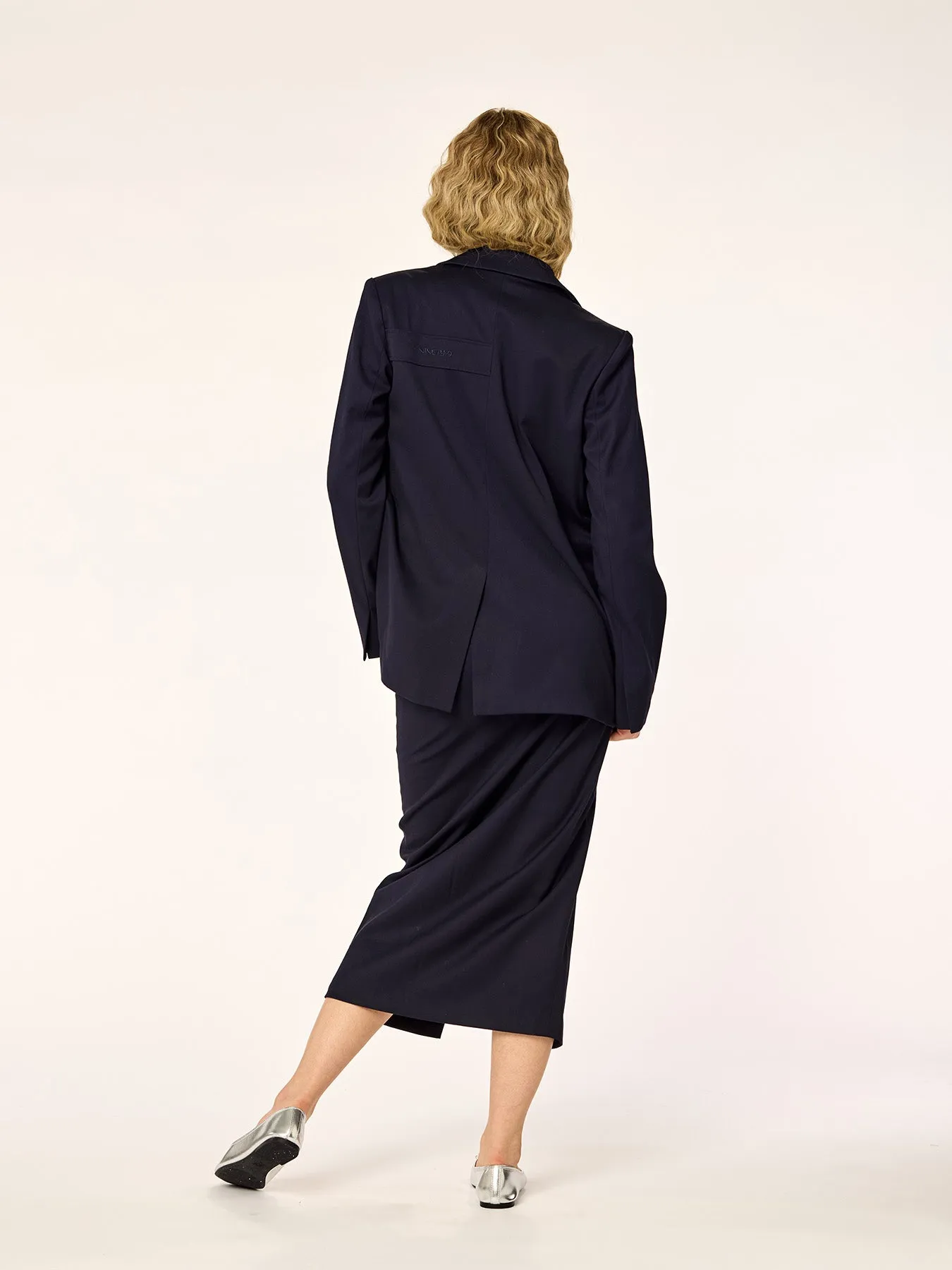 BLAZING - Midi Slit Skirt • Midnight Blue