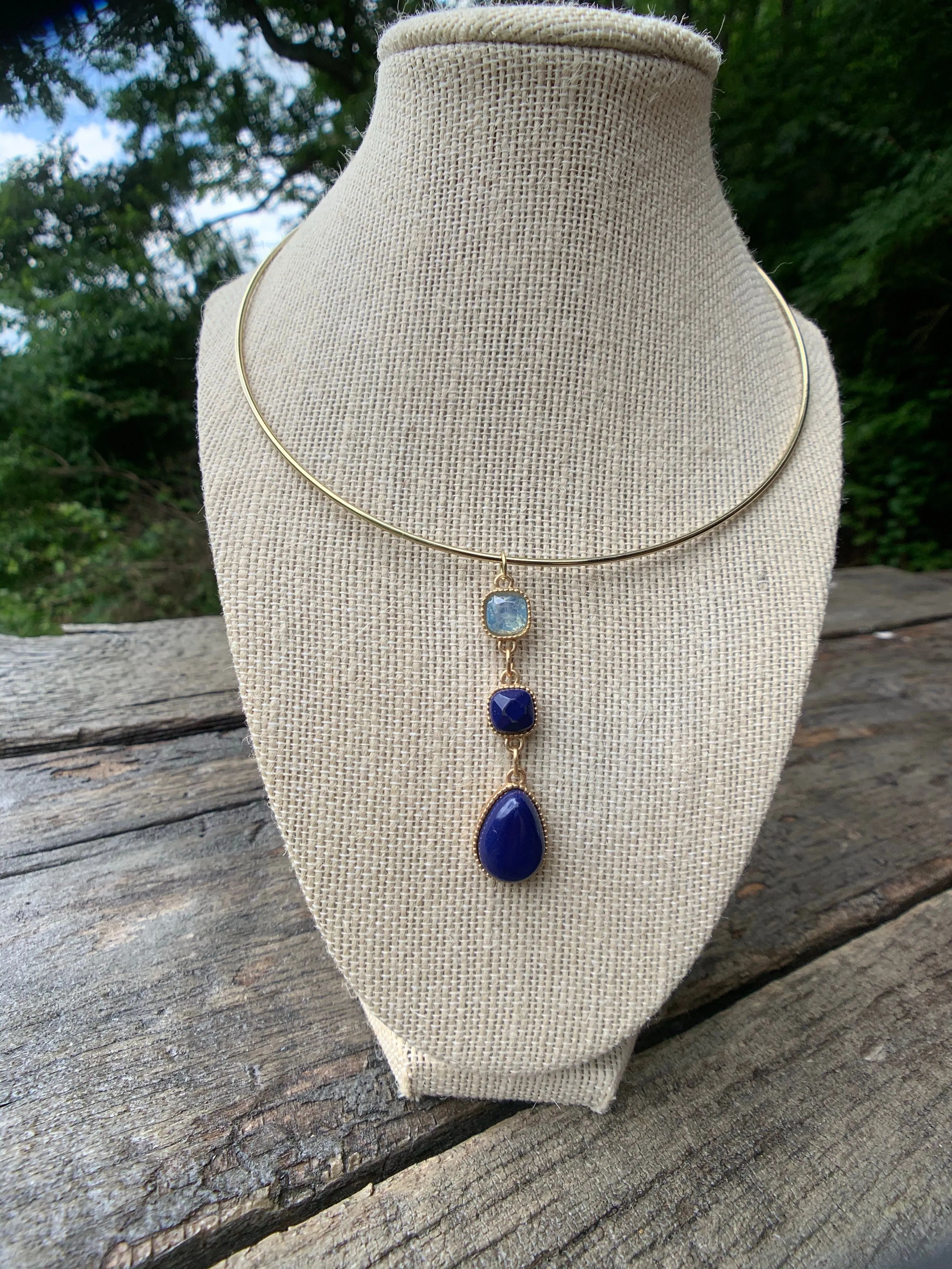 Blue Moon Collar Necklace