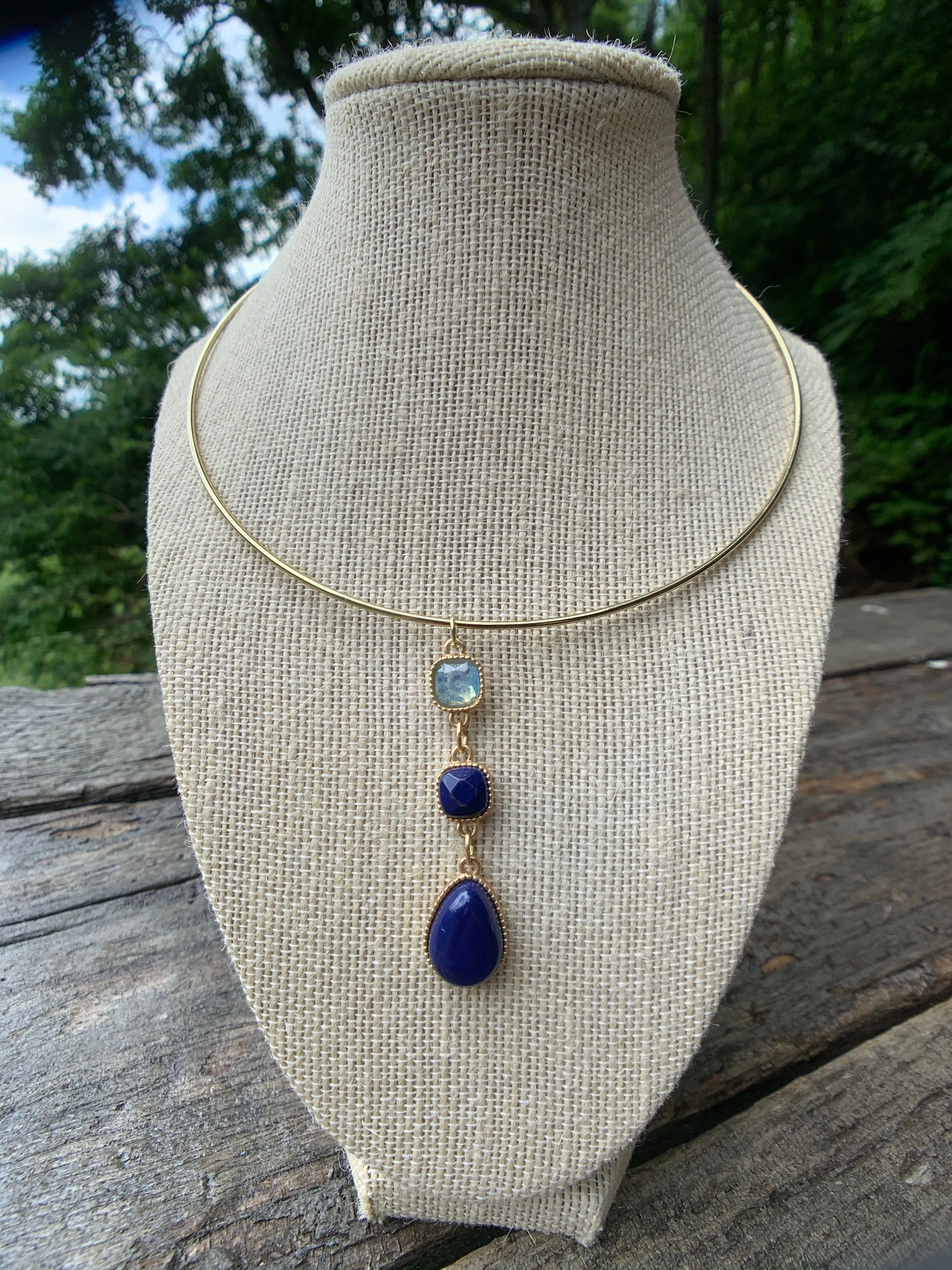 Blue Moon Collar Necklace