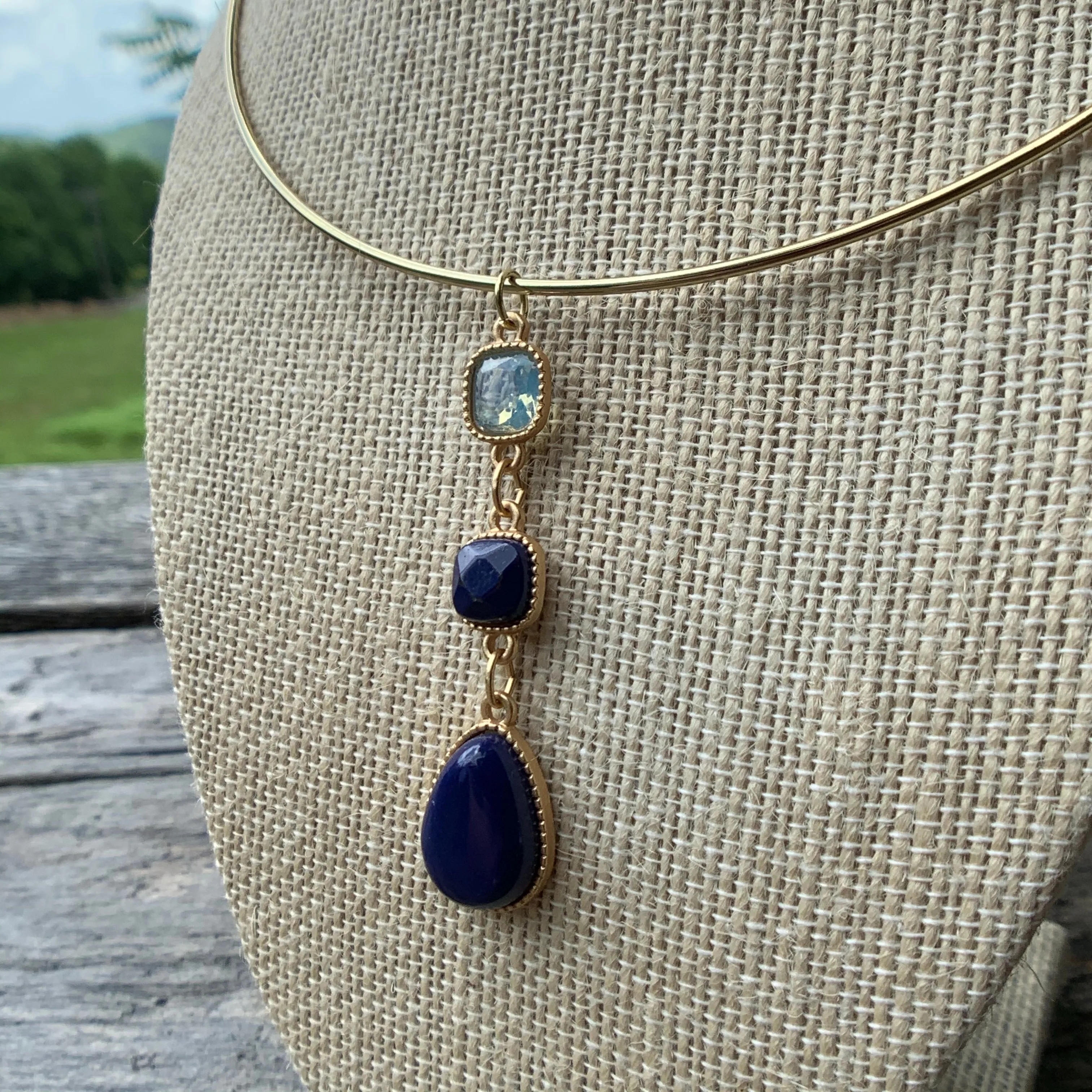Blue Moon Collar Necklace