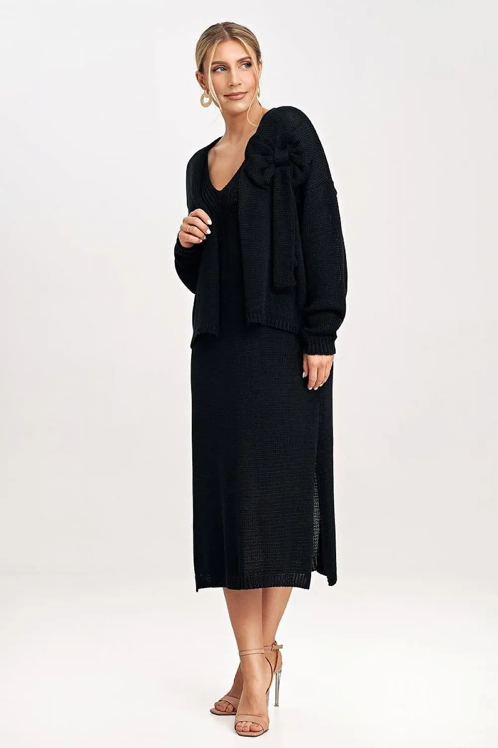 Bolero with long sleeves two-piece set