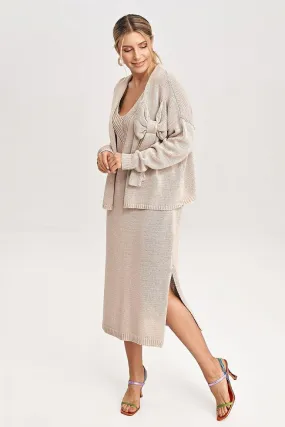 Bolero with long sleeves two-piece set