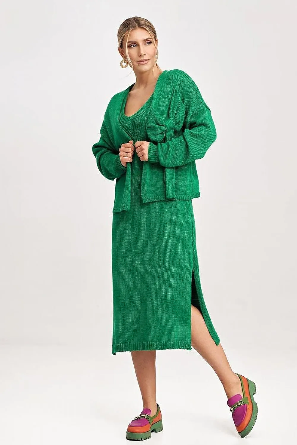 Bolero with long sleeves two-piece set