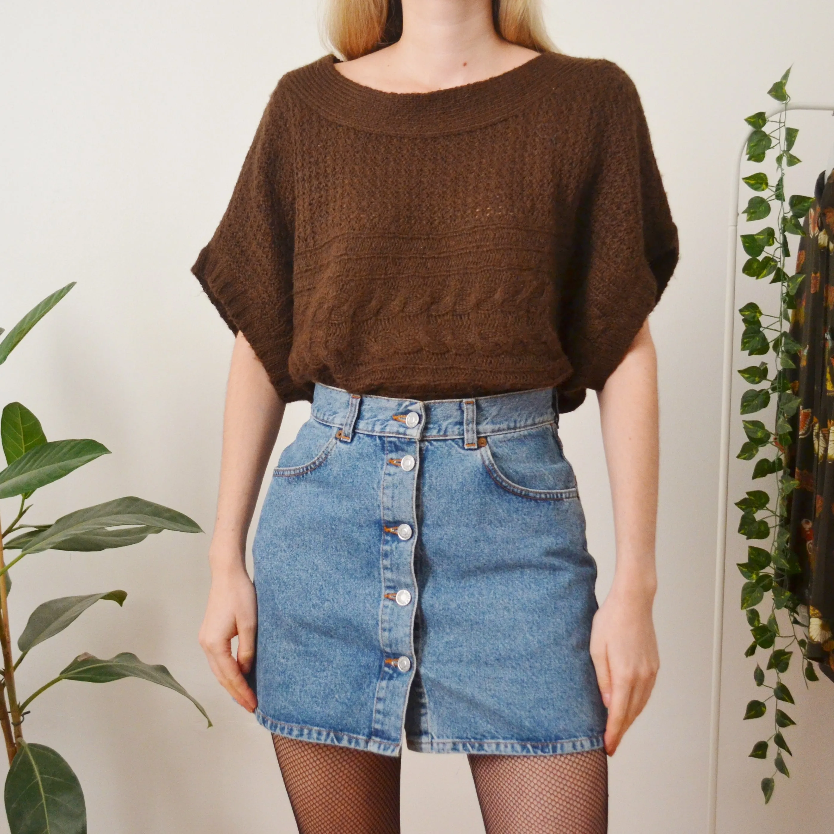 Brown knit top