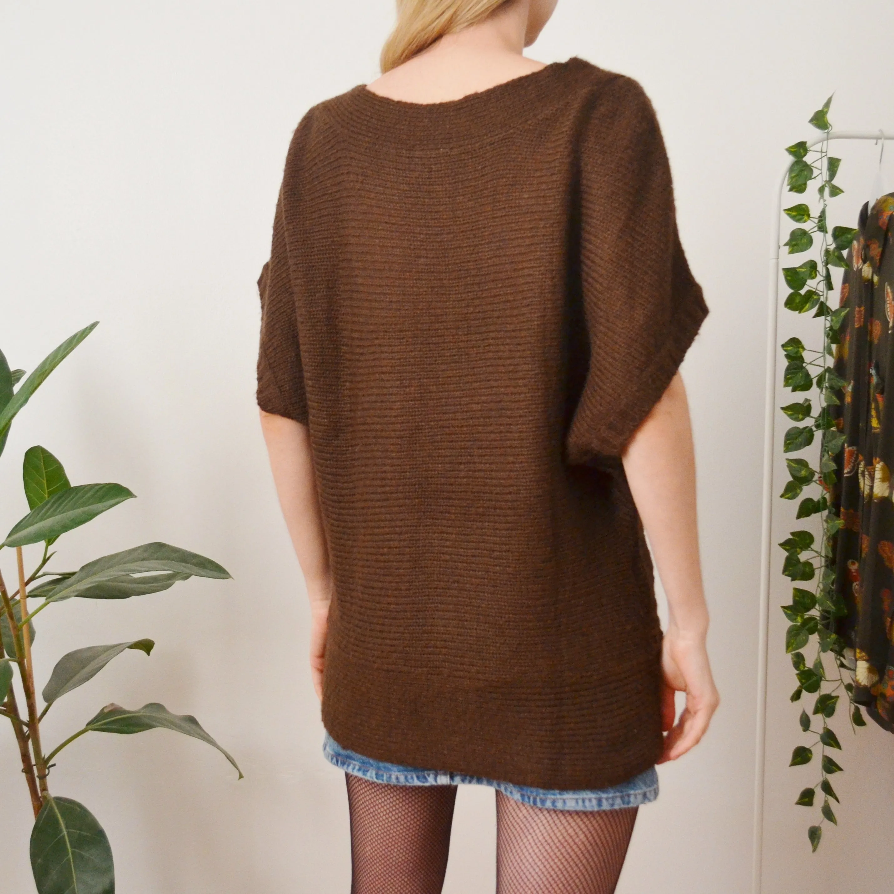 Brown knit top