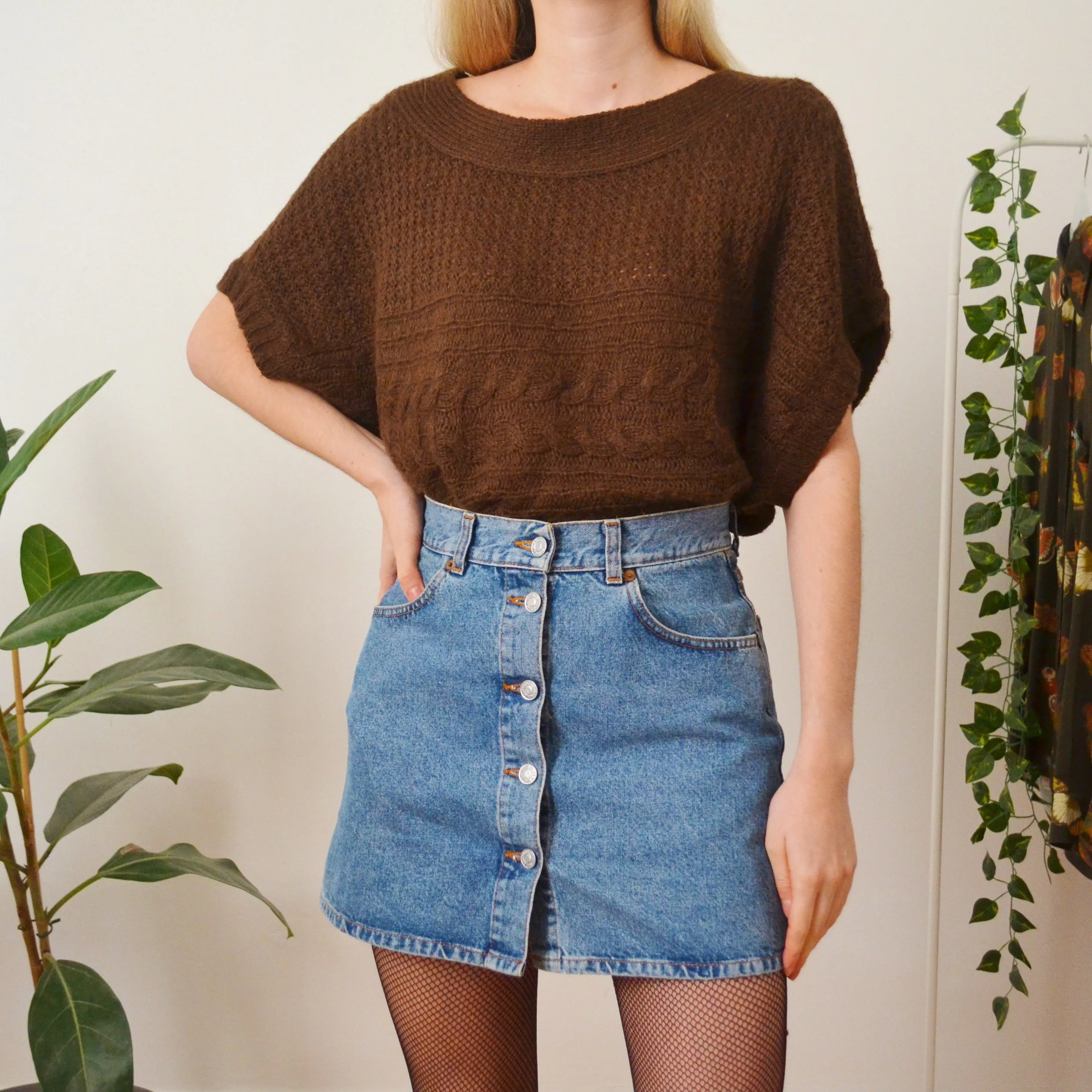 Brown knit top