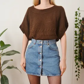 Brown knit top