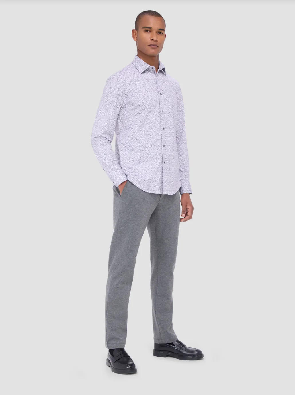 Bugatchi Jimmy Double Sided Abstract OoohCotton® Shirt