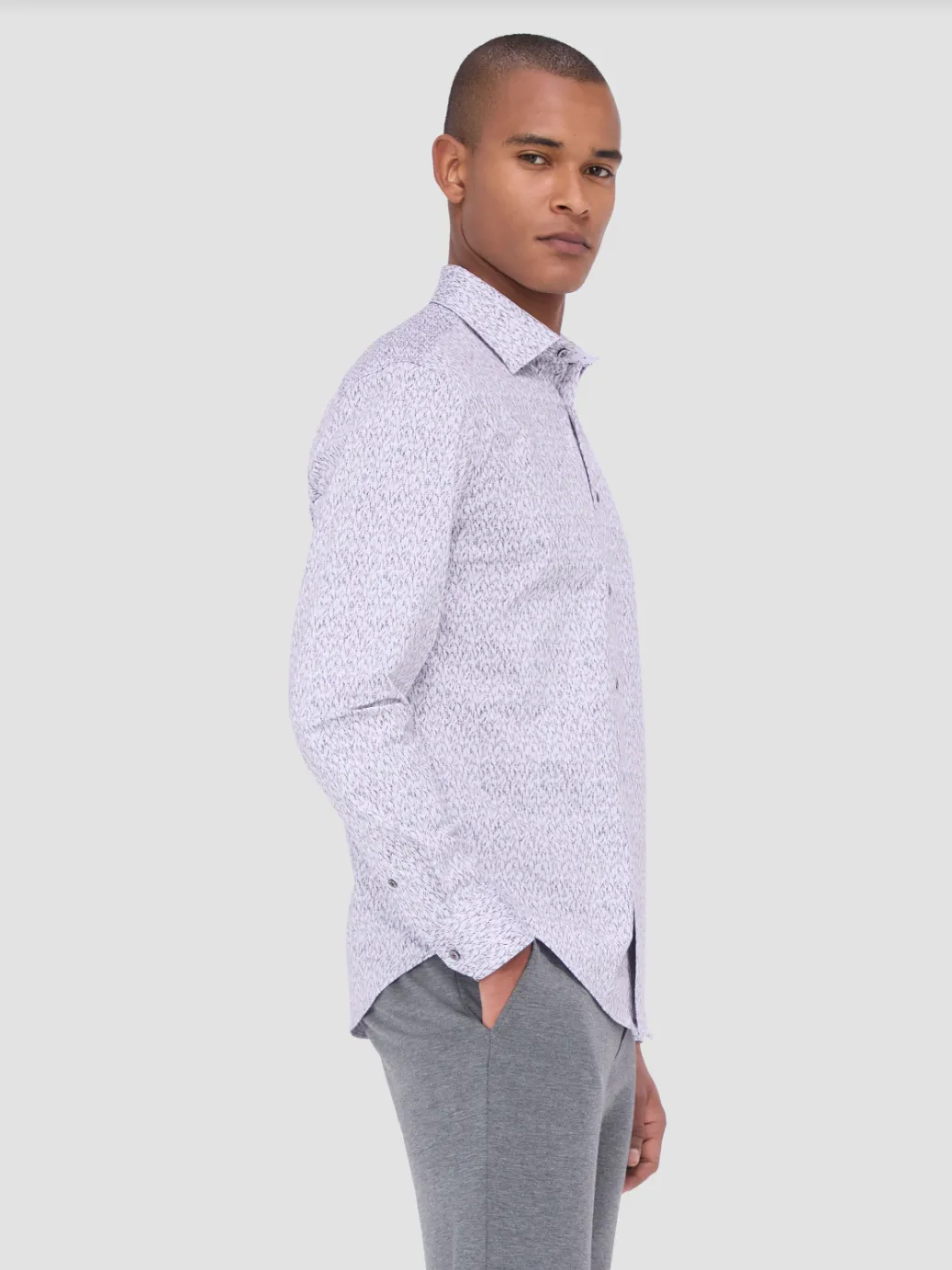 Bugatchi Jimmy Double Sided Abstract OoohCotton® Shirt