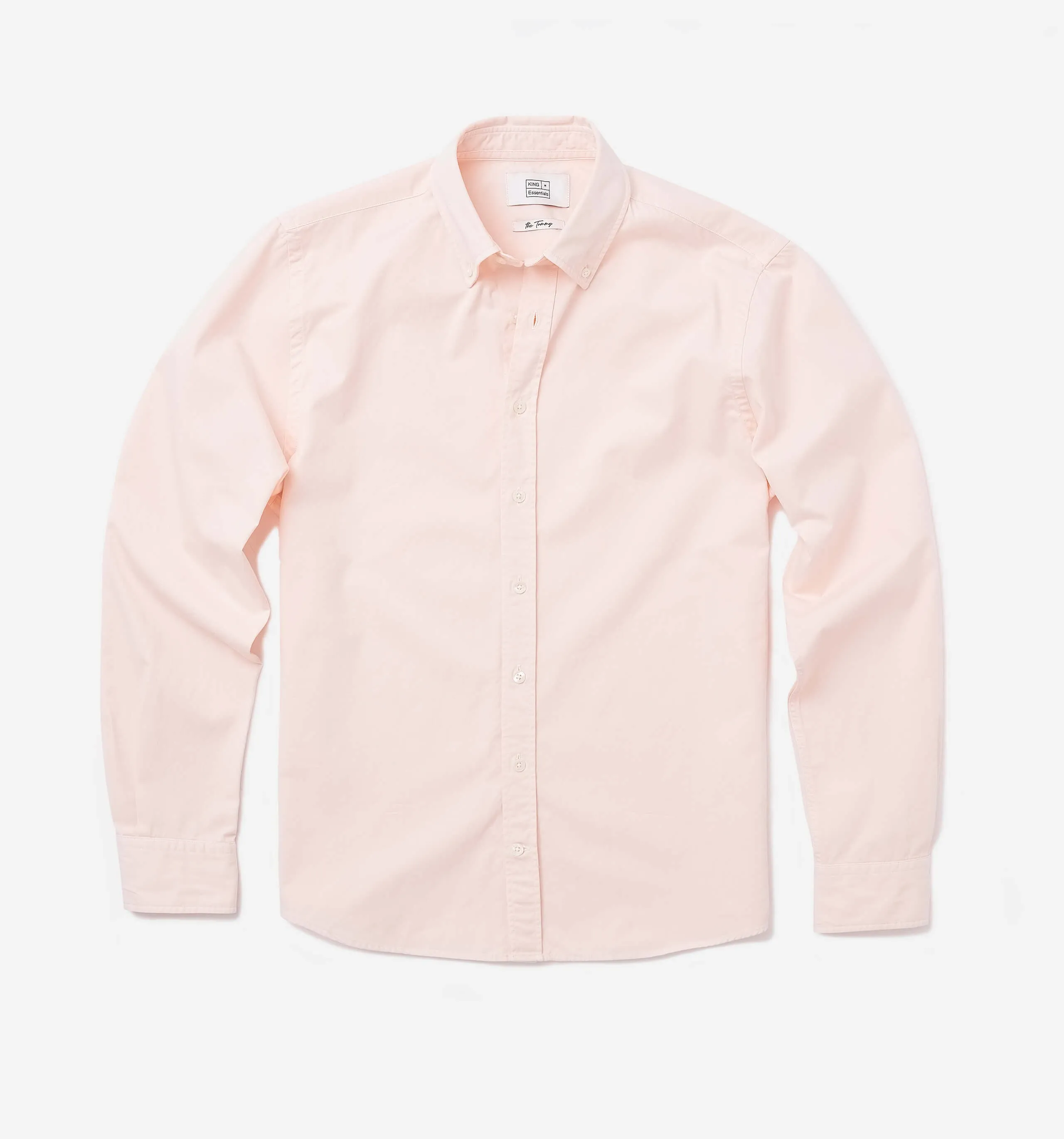 Button Down Garment Dyed Shirt Cloud Pink