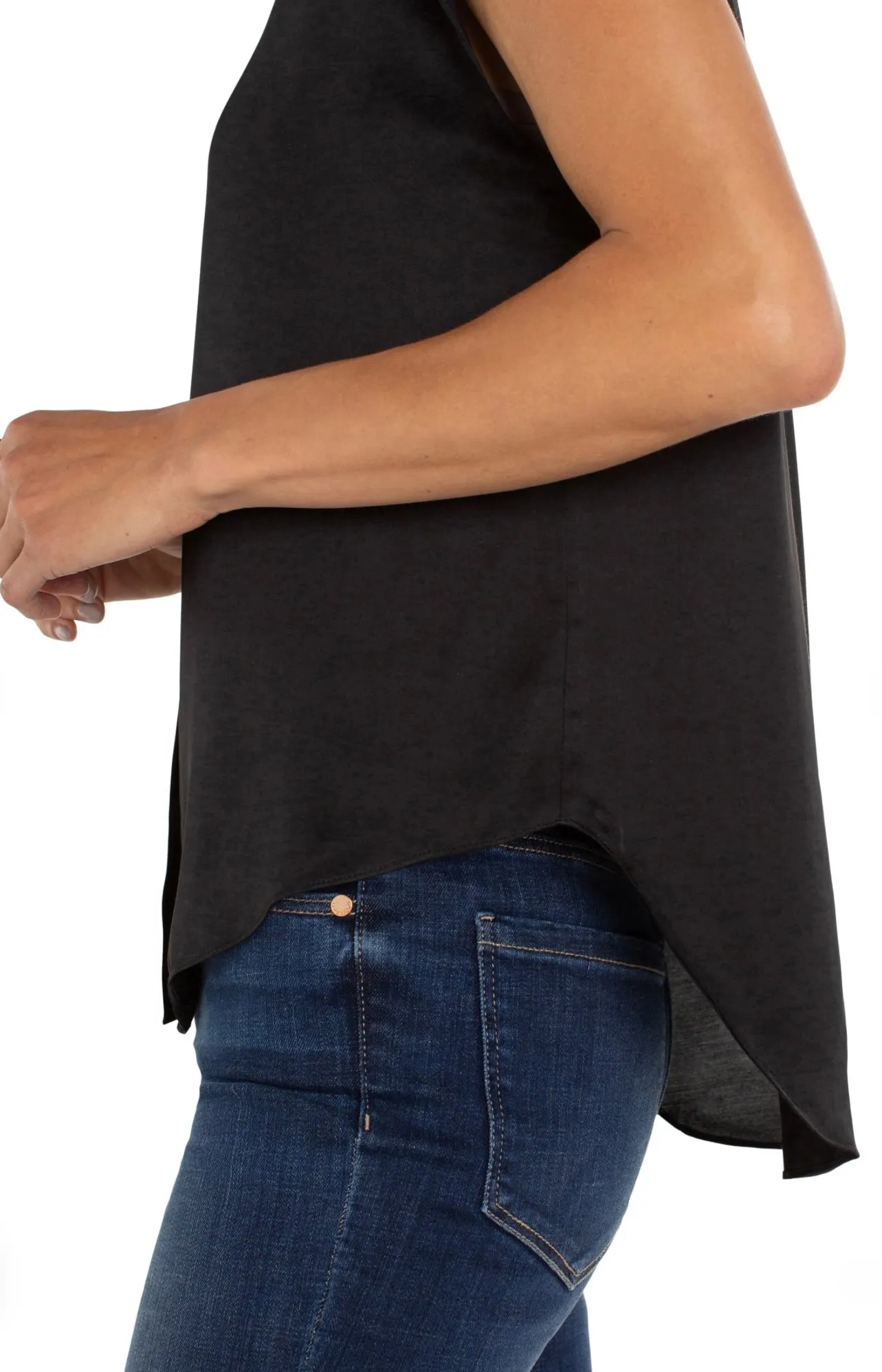 Button Front Dolman Sleeve Blouse