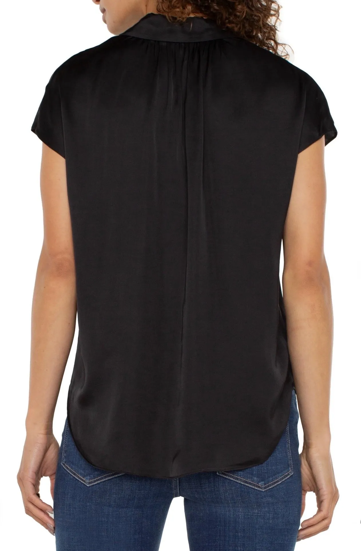 Button Front Dolman Sleeve Blouse
