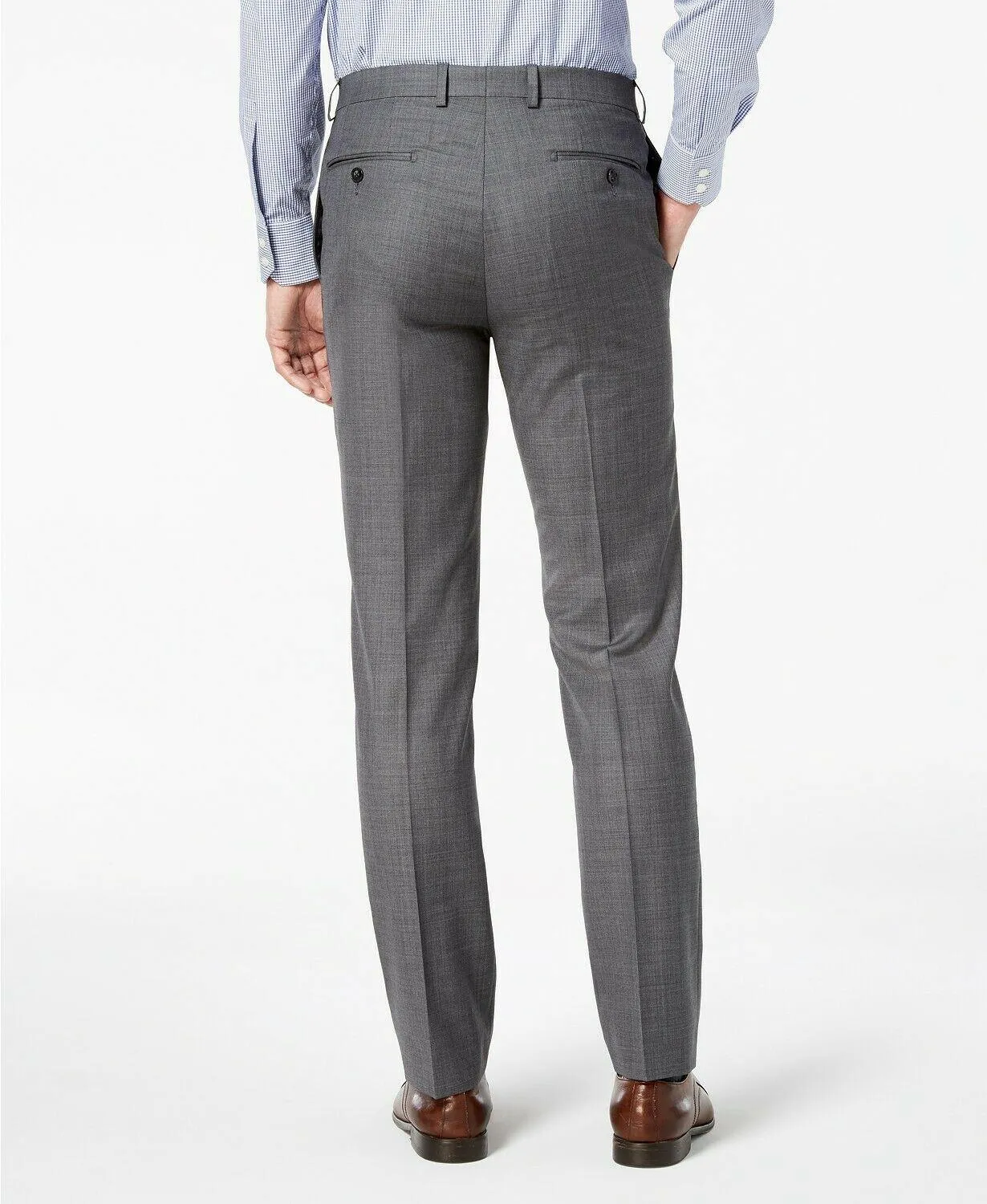 Calvin Klein Mens Slim fit Dress Pants Pants 34 / 32 Grey Stretch