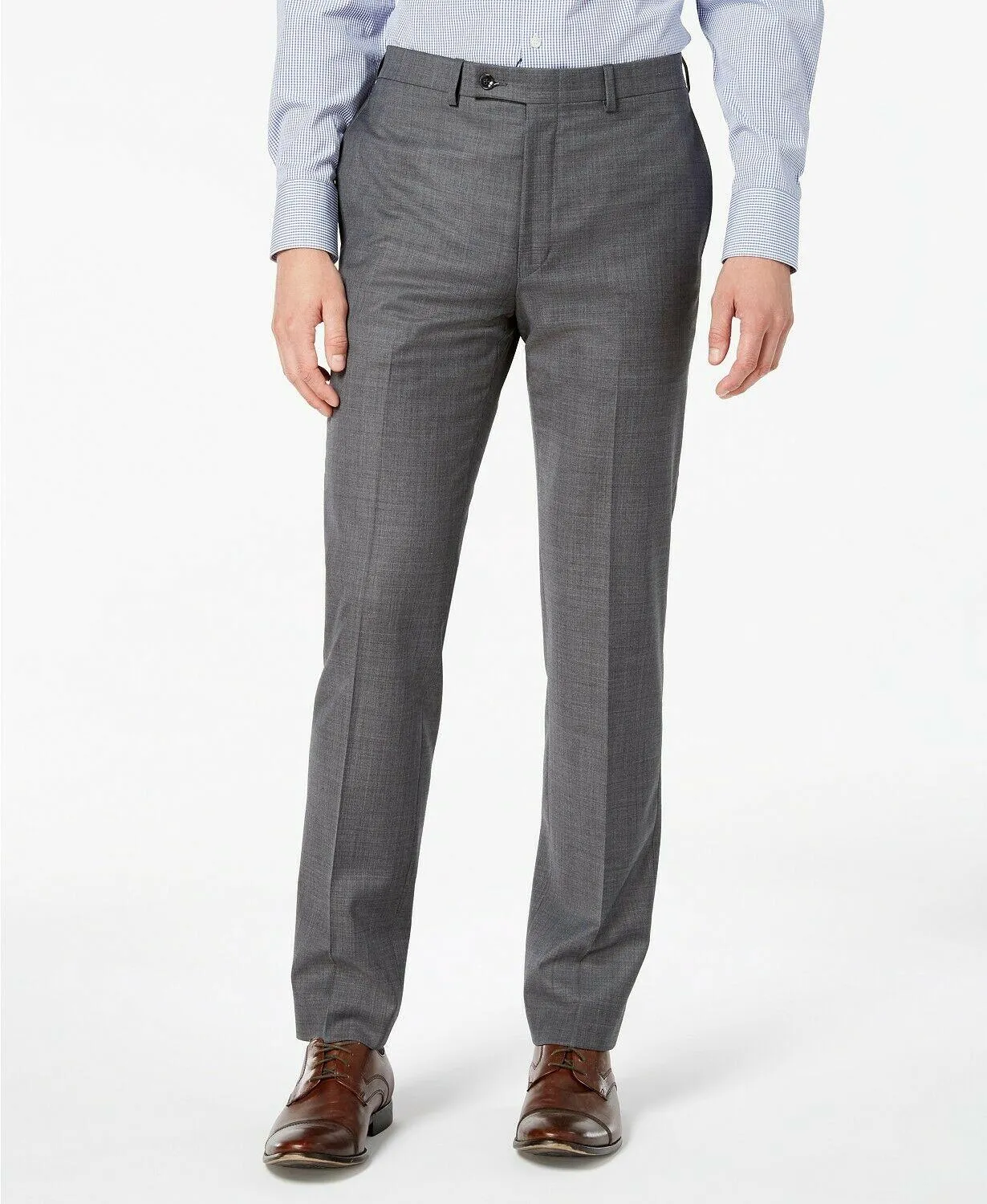 Calvin Klein Mens Slim fit Dress Pants Pants 34 / 32 Grey Stretch