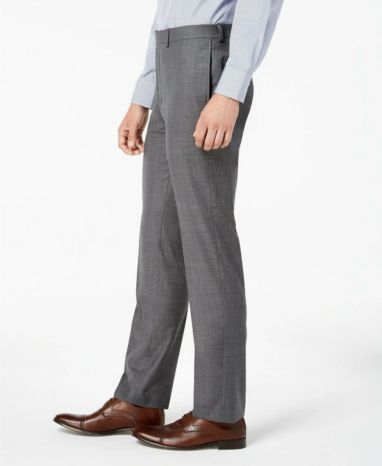 Calvin Klein Mens Slim fit Dress Pants Pants 34 / 32 Grey Stretch