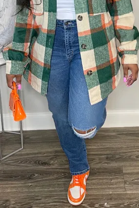 Casual Ripped High Waist Jeans