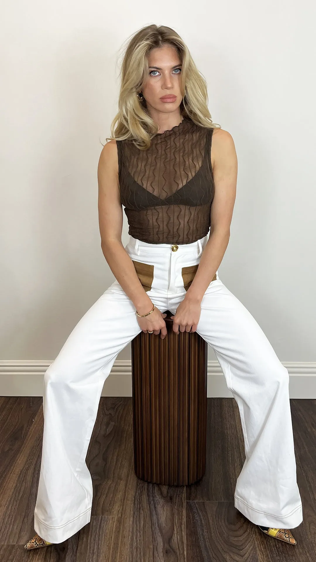 Chai Latte Sheer Tank