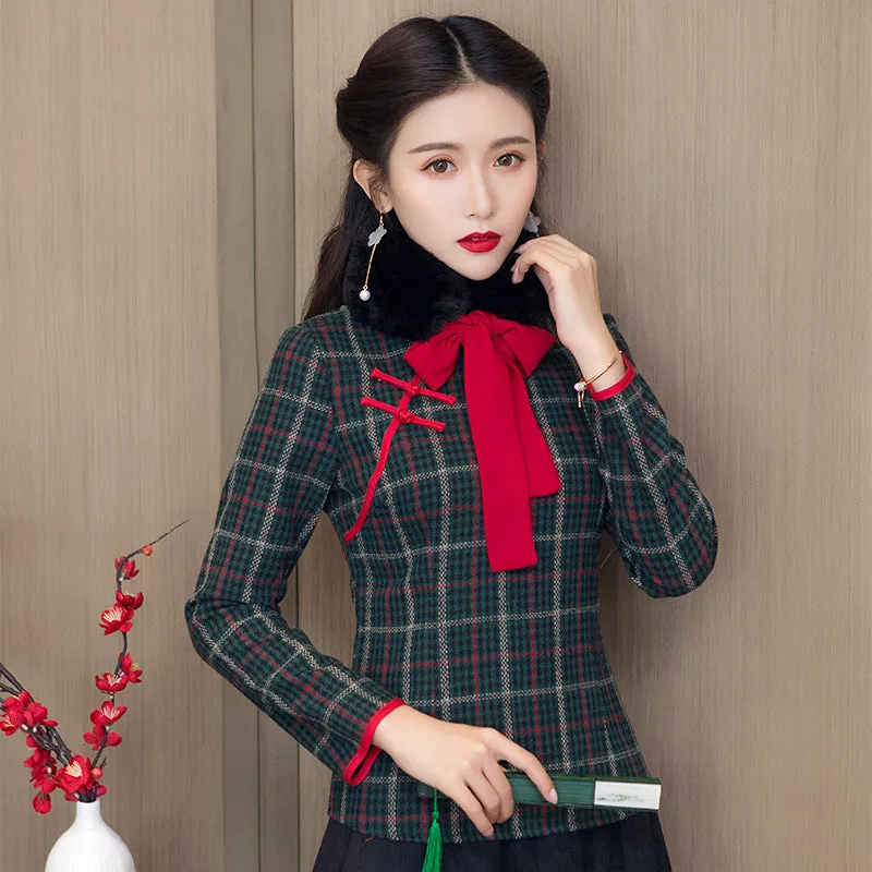 Cheongsam Matched Cony Hair Scarf Fur Collar