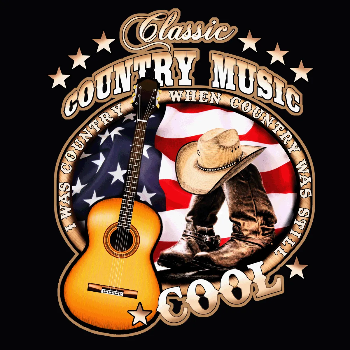 Classic Country Music Short Sleeve T-Shirt
