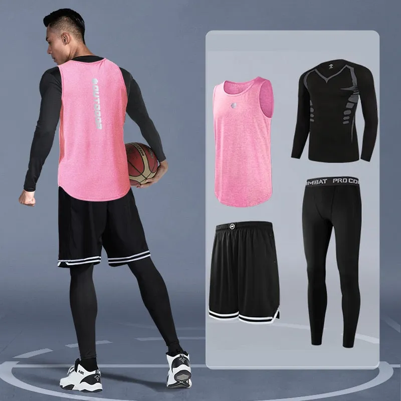 Compression Sportswear Suits Gym Tights Training Clothes Workout Jogging Sports Set Running Tracksuit Quick Dry Rash Guard