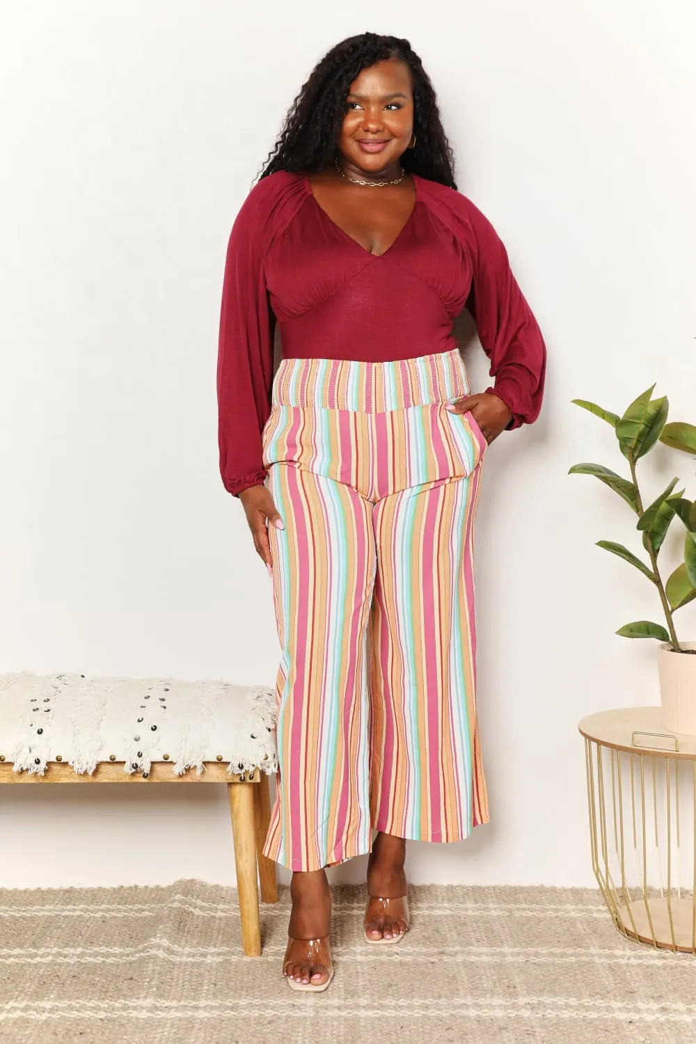 CRANBERRY COOL V-NECK BODYSUIT