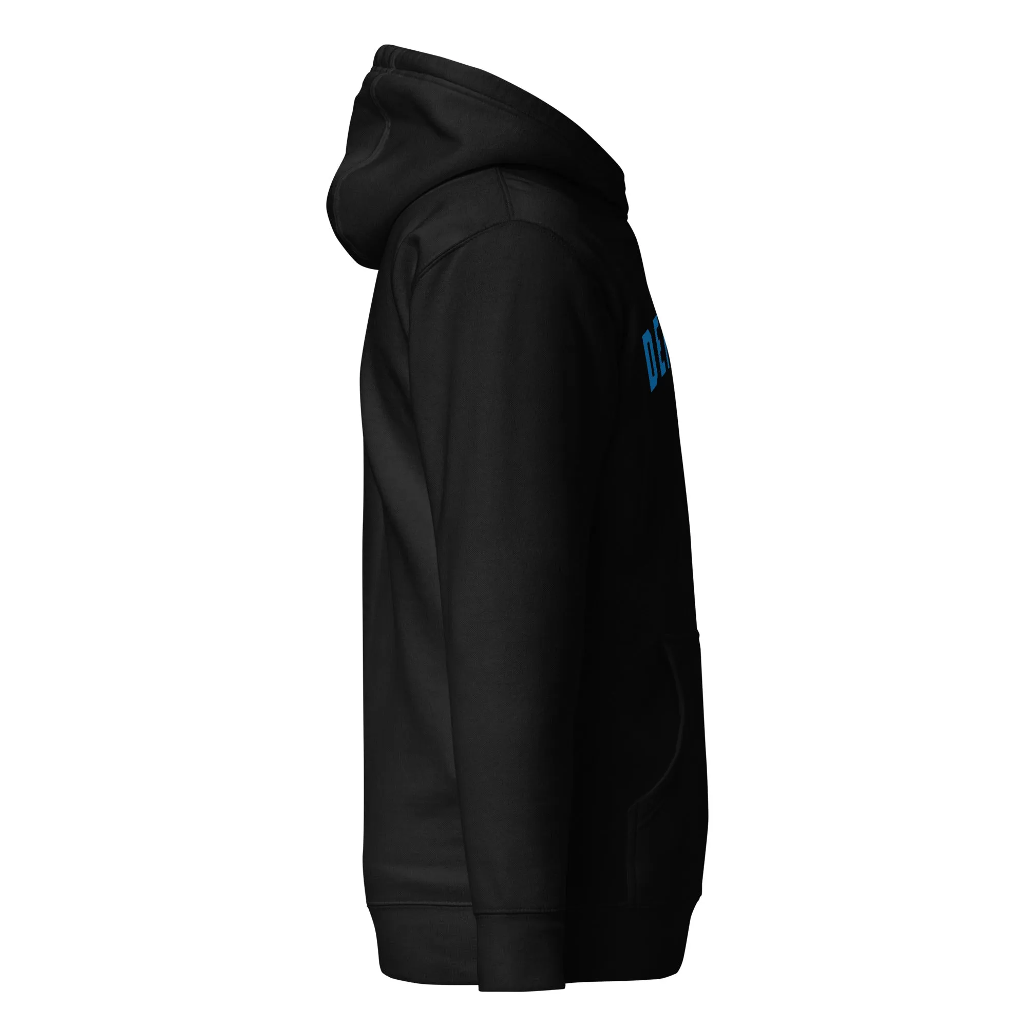 Detroit Classic Premium Pullover Unisex Hoodie - Black / Blue
