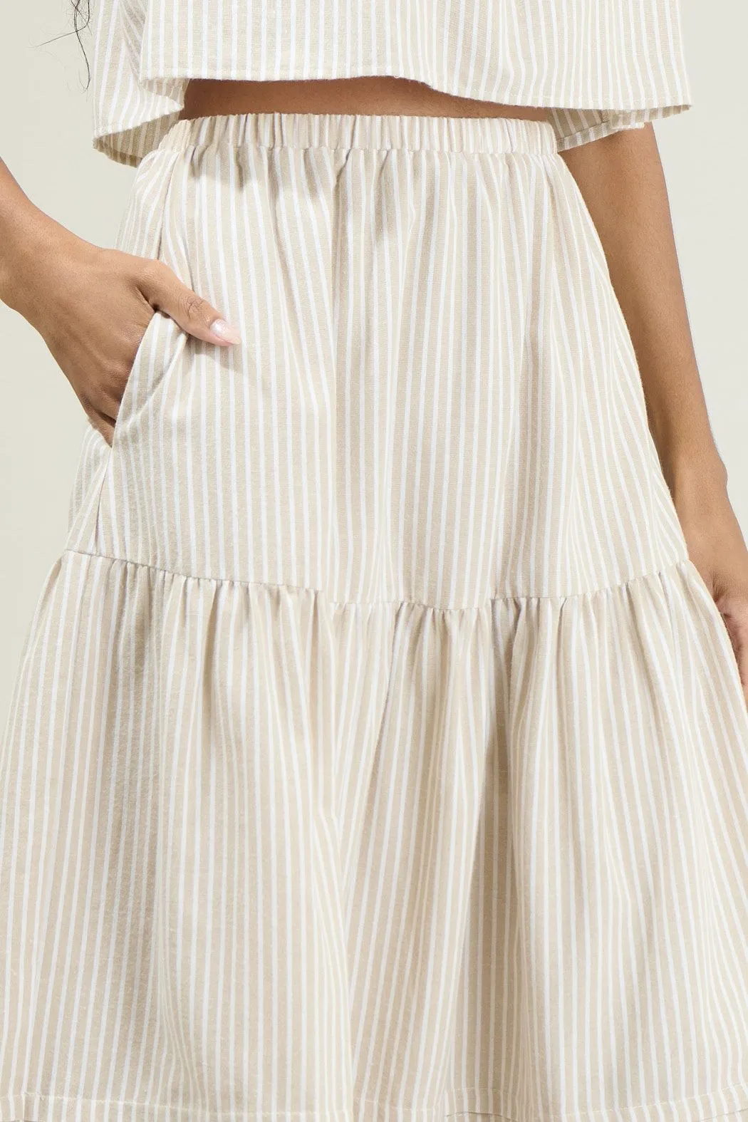 Everlanes Striped Flores Midi Skirt