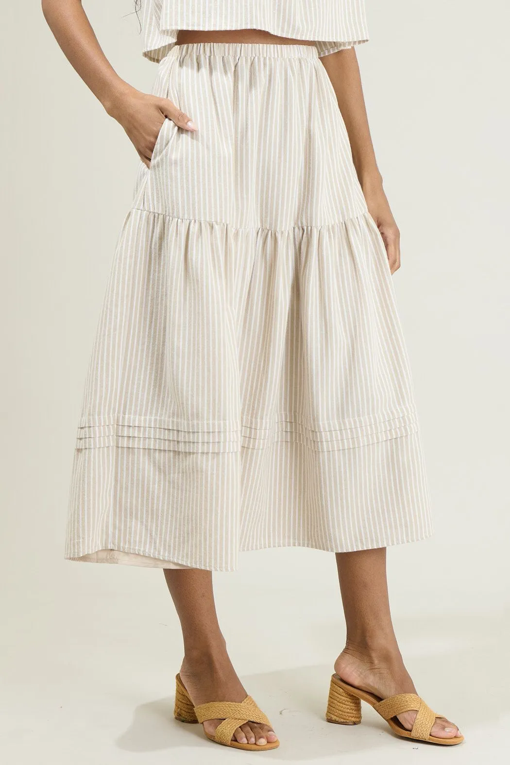 Everlanes Striped Flores Midi Skirt