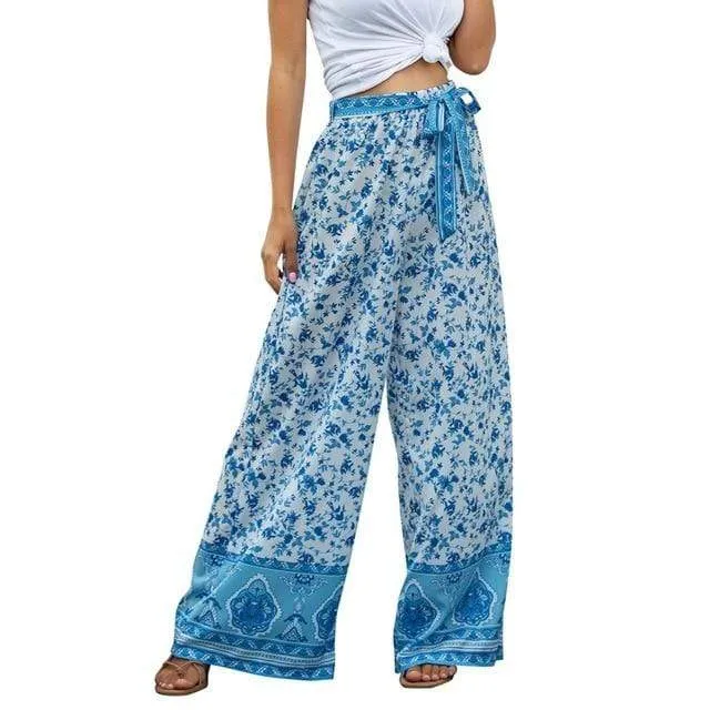 Female Loose High Waist Knitted Trousers