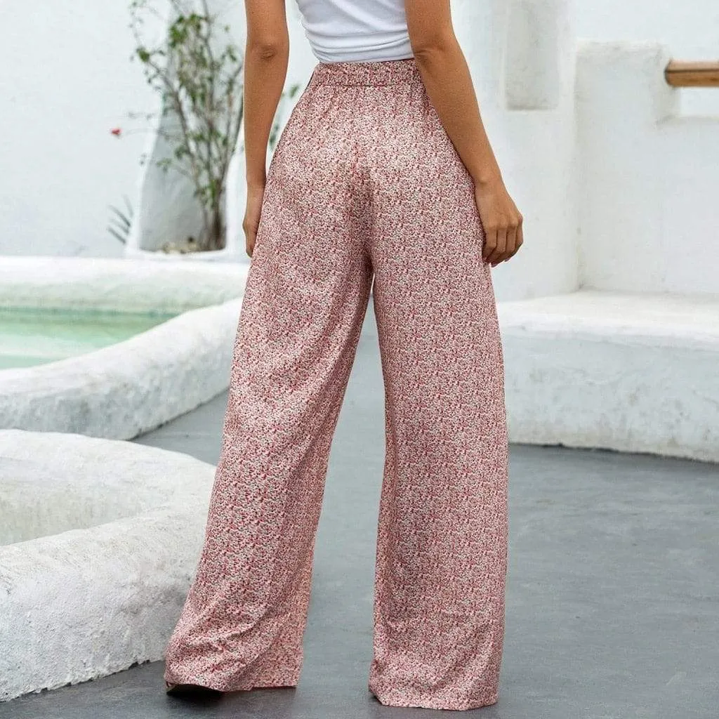 Female Loose High Waist Knitted Trousers