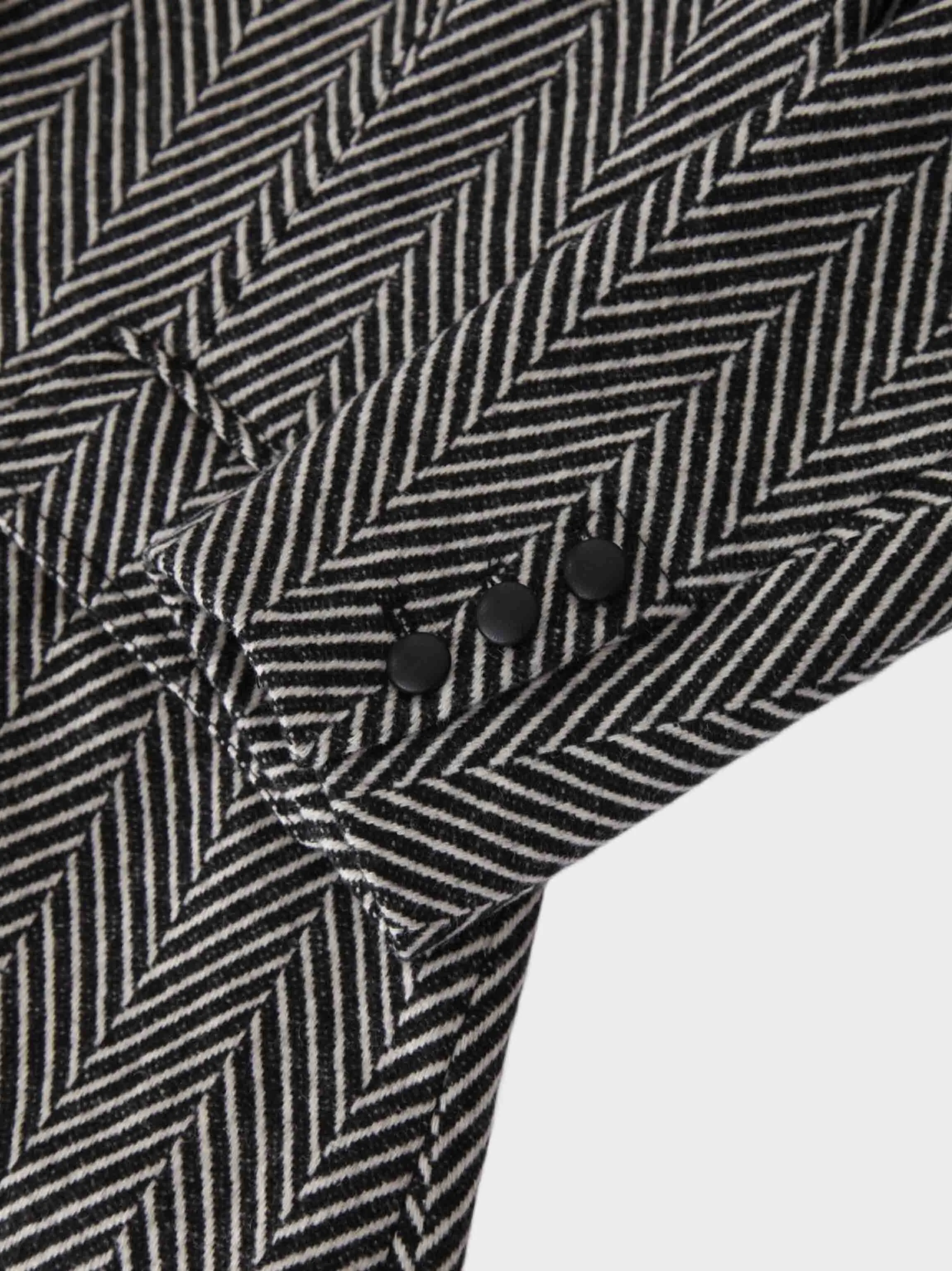 Fitted Blazer-Black/White