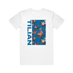 Floral Pattern Full Print White Tee