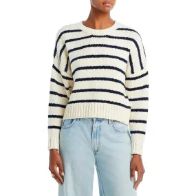 FRAME Womens Cotton Knit Crop Sweater