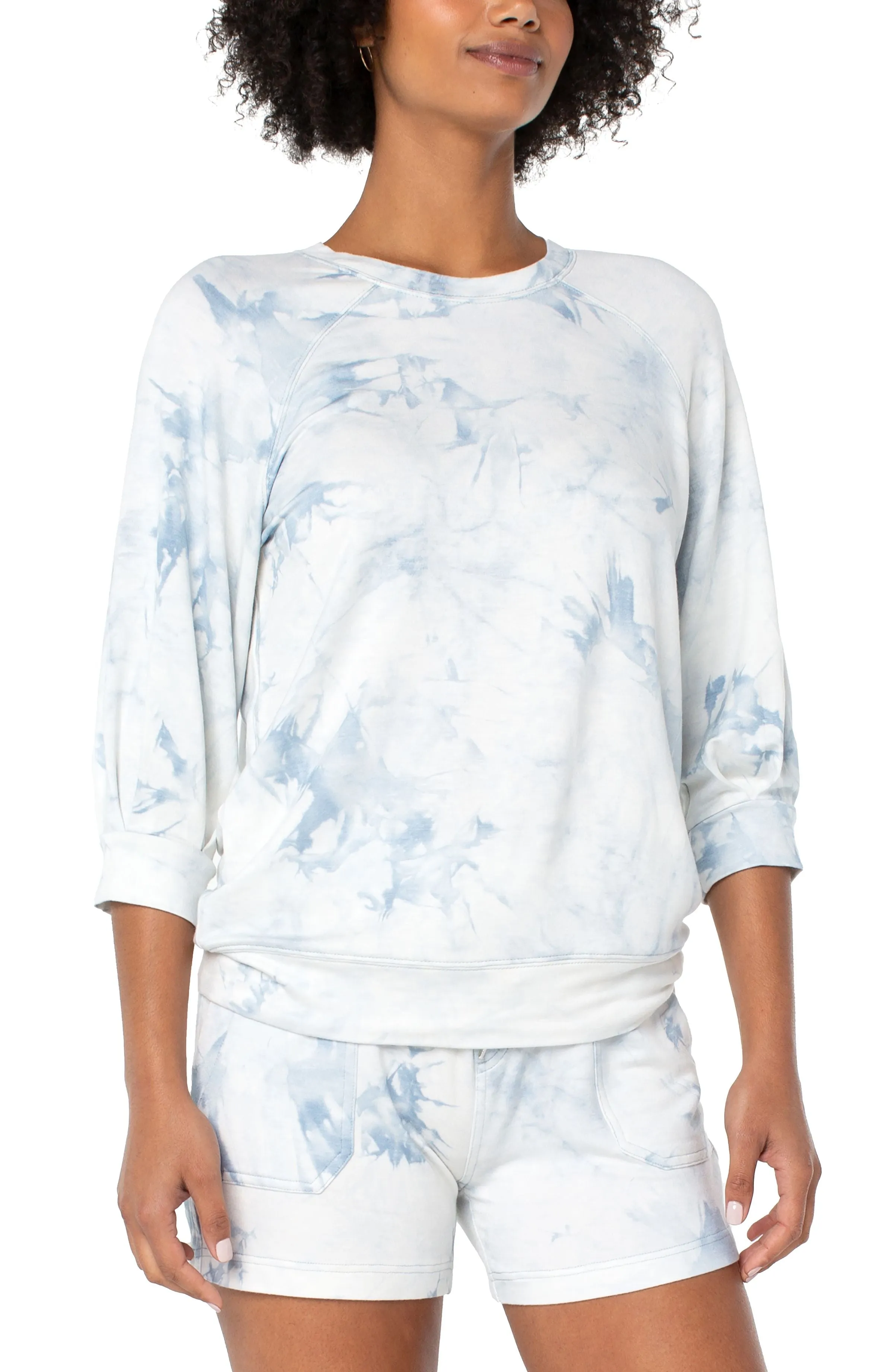 Half Sleeve Sweatshirt With Pleat Detail