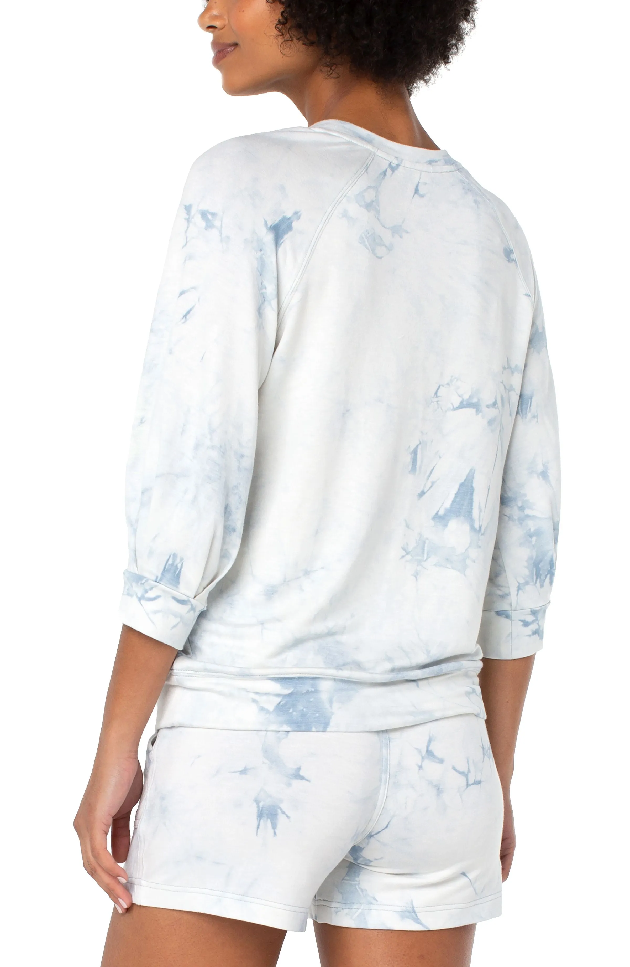 Half Sleeve Sweatshirt With Pleat Detail