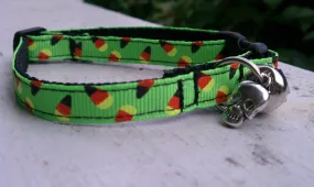 Halloween Cat Collar - Acid Candy Corn