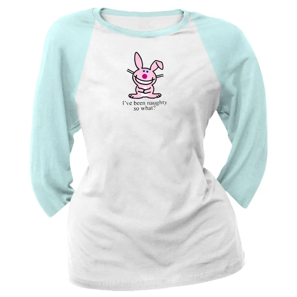 Happy Bunny - Naughty Juniors Raglan