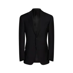 HENRY SARTORIAL X CARUSO Single Breasted Notch Lapel Blazer BLACK REG
