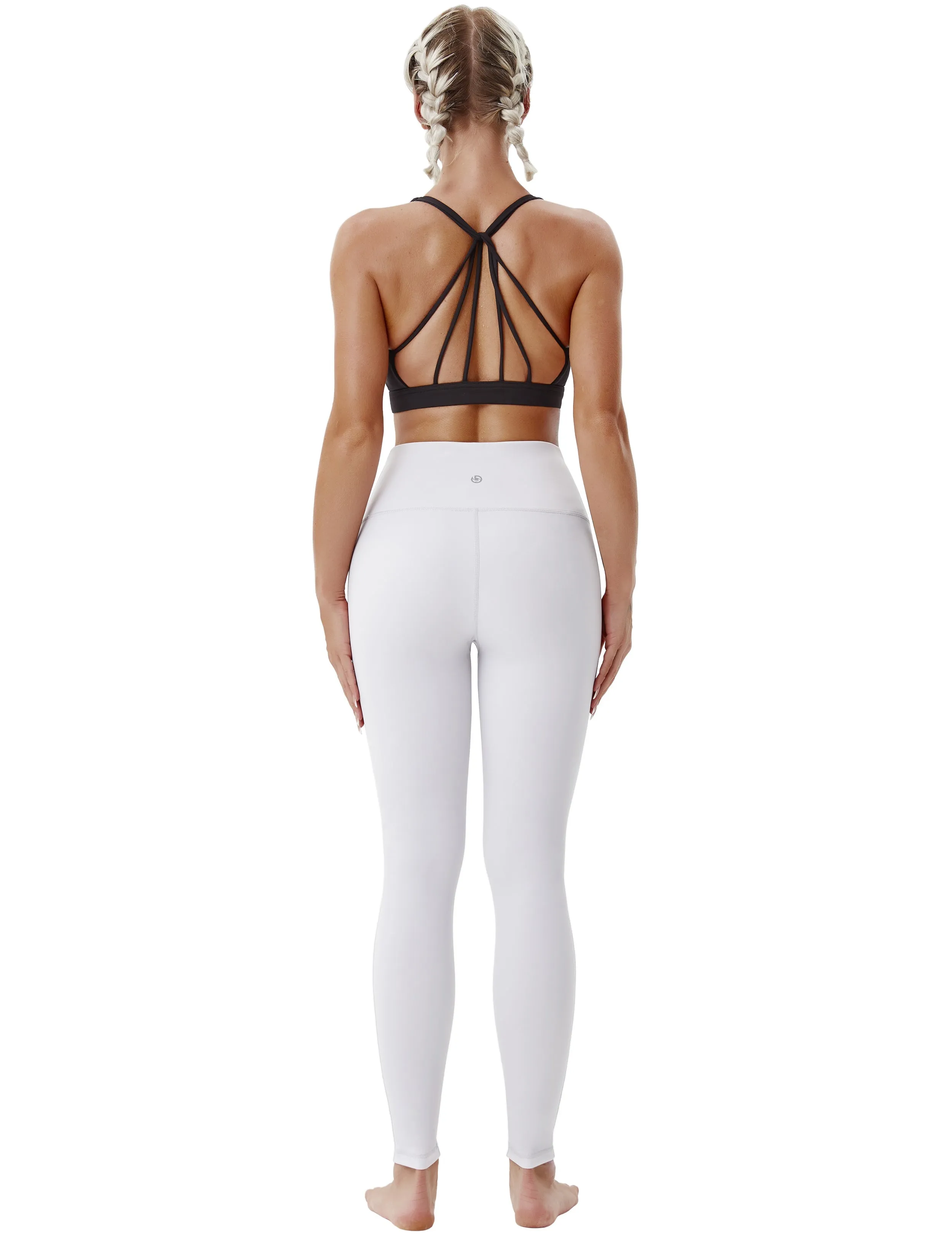High Waist Side Line Biking Pants lightgray_Biking