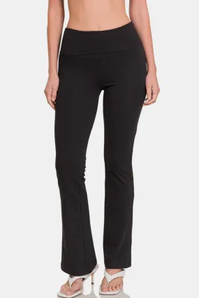High Waist Wide Waistband Bootcut Active Pants