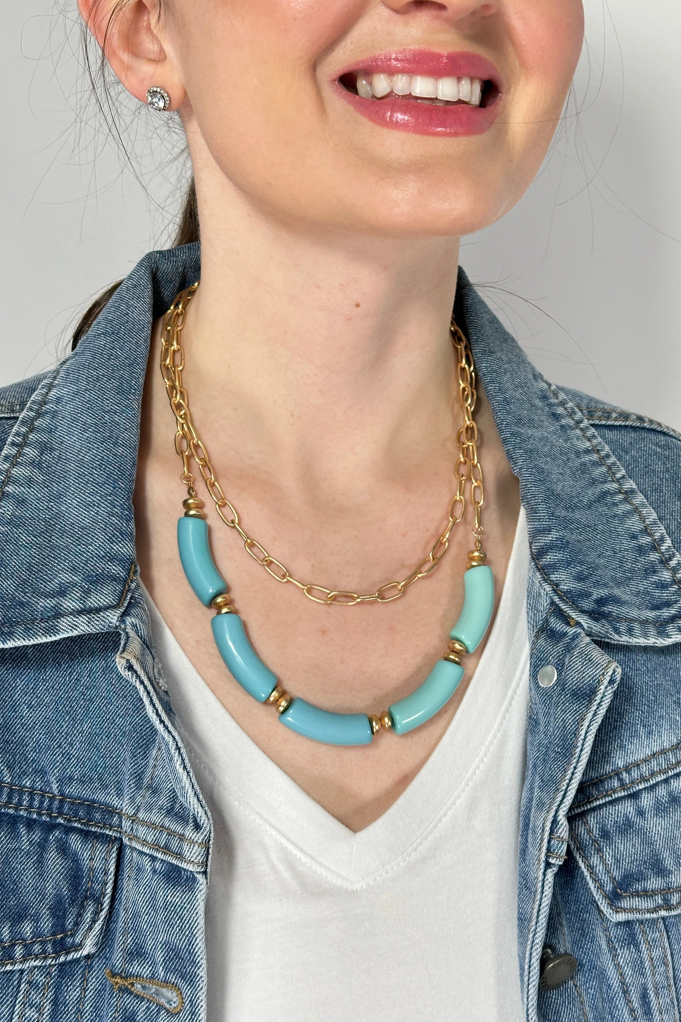 Holly Necklace - Teal